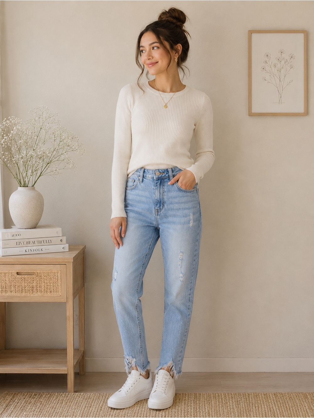 Cello Women’s High Rise Skinny Jeans Light Wash Distressed Raw Hem jr 3/ w 6